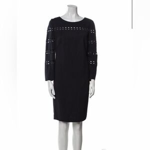 Akris Punto Black Wool Sheath Dress (Size 12)